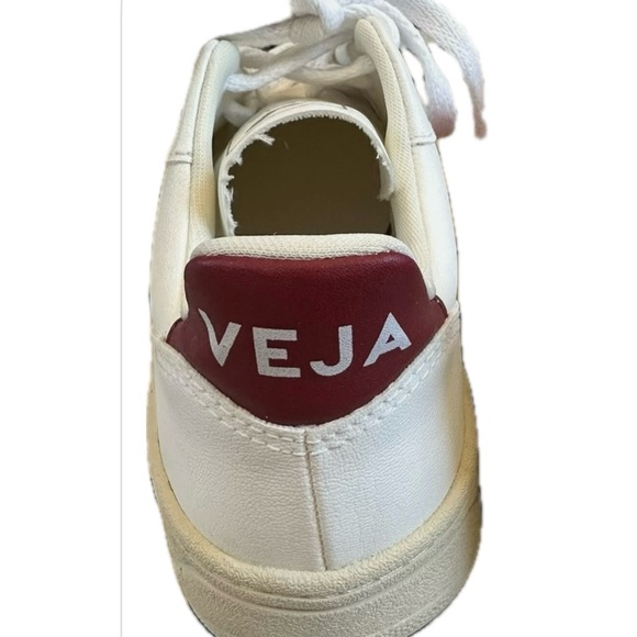 Veja V-10 White Orange Red Casual Lace Up Shoes Sneakers Women's Size US 7 - Picture 6 of 7